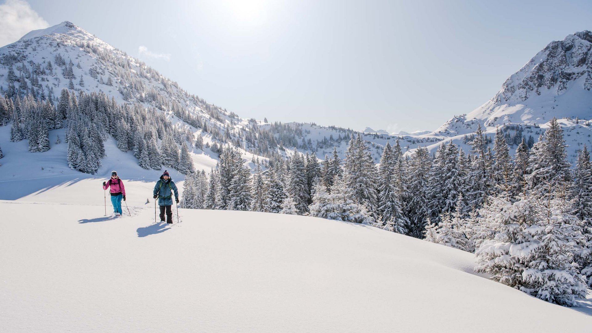 Winter hiking in Tannheim